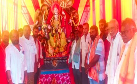 MPP Nemmadi Biksham participated in the special puja of Mata Durga