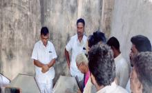 Manchikanti Venkateswarlu visited the dead bodies of Lakshmana Rao couple.